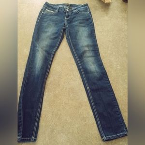 ZCO straight leg jeans size 5 embroidered dark wash juniors